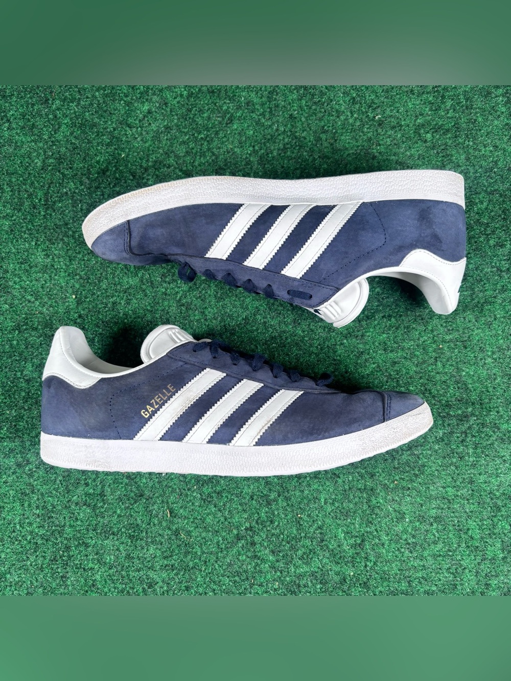 Adidas Gazelle Collegiate Navy / White / Gold Metallic Size 11 - BB5478